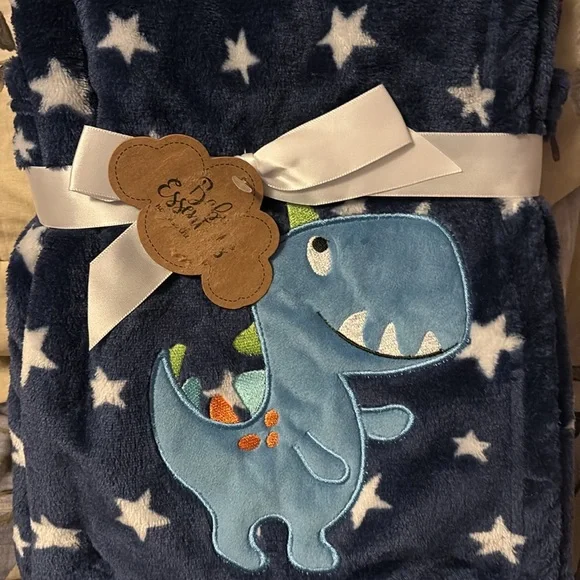 Dinosaur Blue Blanket - Picture 4 of 4